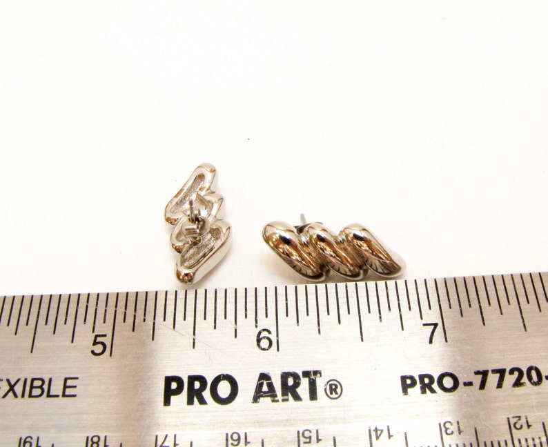 Silver Wave Avon Pierced Earrings Vintage Jewelry Earrings | Etsy