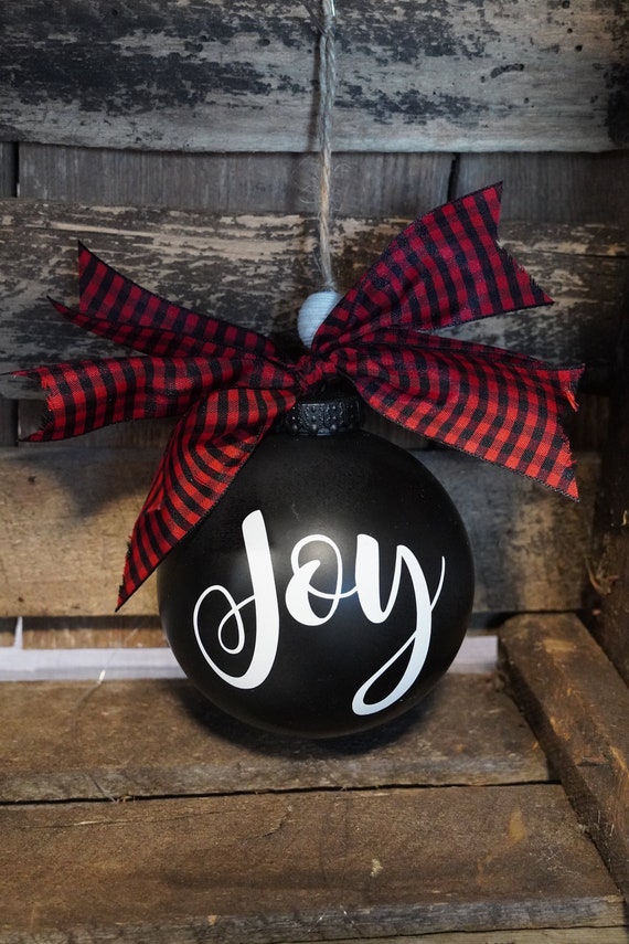 Modern farmhouse JOY ornament Etsy