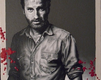 the walking dead character portrait DIGITAL