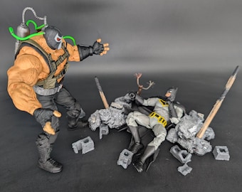CRUMBLED  action figure display.  Figures NOT INCLUDED.  (Free shipping)