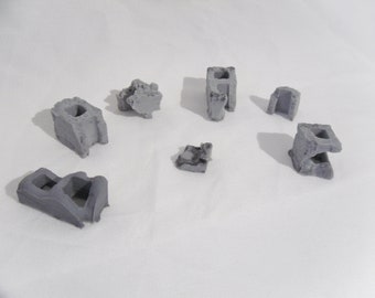 Cinder Block Debris 7 pieces  (free shipping)