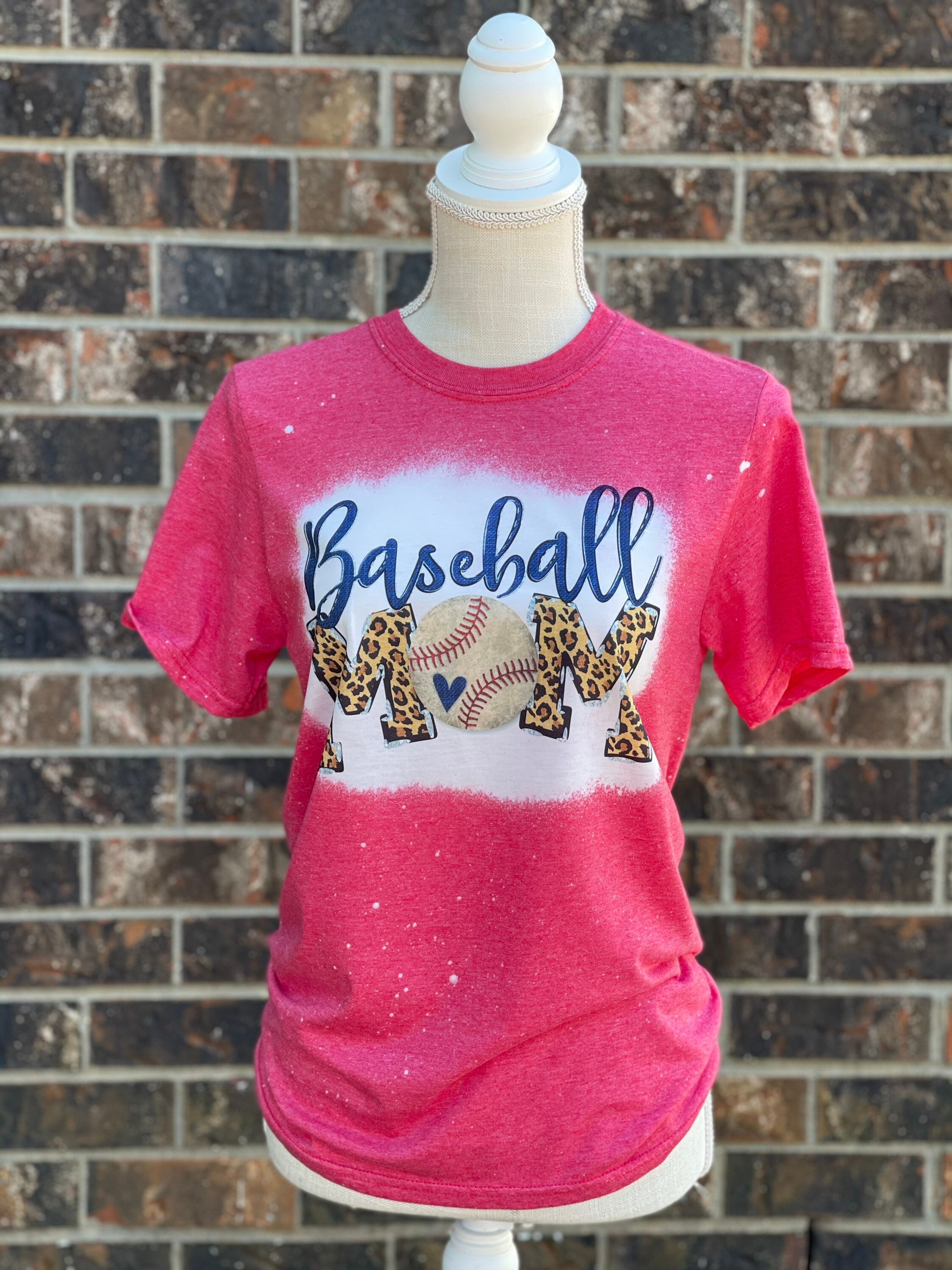 BASEBALL MOM Bleached shirt / Sports mom / custom shirts / Etsy