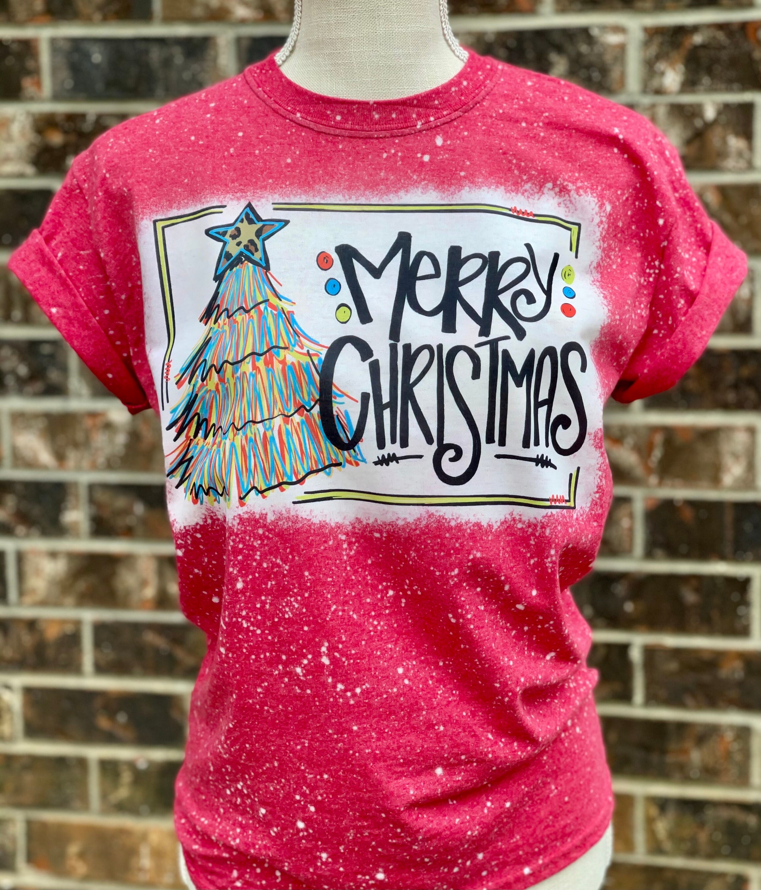 christmas shirts bleached