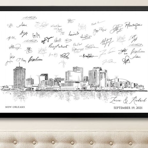 New Orleans Wedding Alternative Guest Book New Orleans Etsy