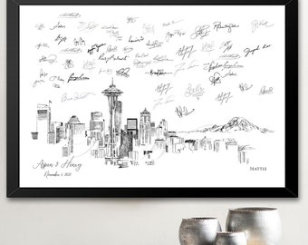 Washington DC Skyline Bridal Shower Capital Wedding Washington D.C Wedding Alternative Guest Book Party Supplies Wedding Guestbook