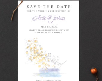 Tangled Save the Date Cards: Fairytale Wedding Announcement