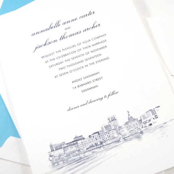 Savannah Ga Wedding Invitations Etsy