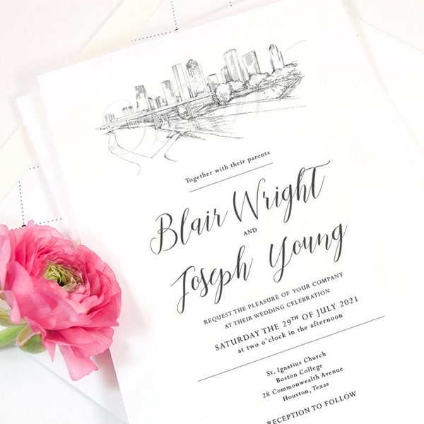 Houston Skyline Etsy