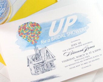 UP House Bridal Shower Invitations: Fairytale Theme, Set of 25