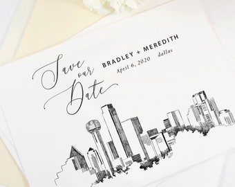 The Deco Carly Square 5.25x5.25 Save the Date
