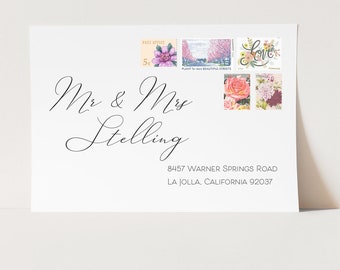 Custom Envelope Guest Addressing: Save the Dates & Rehearsal Dinner Invitations
