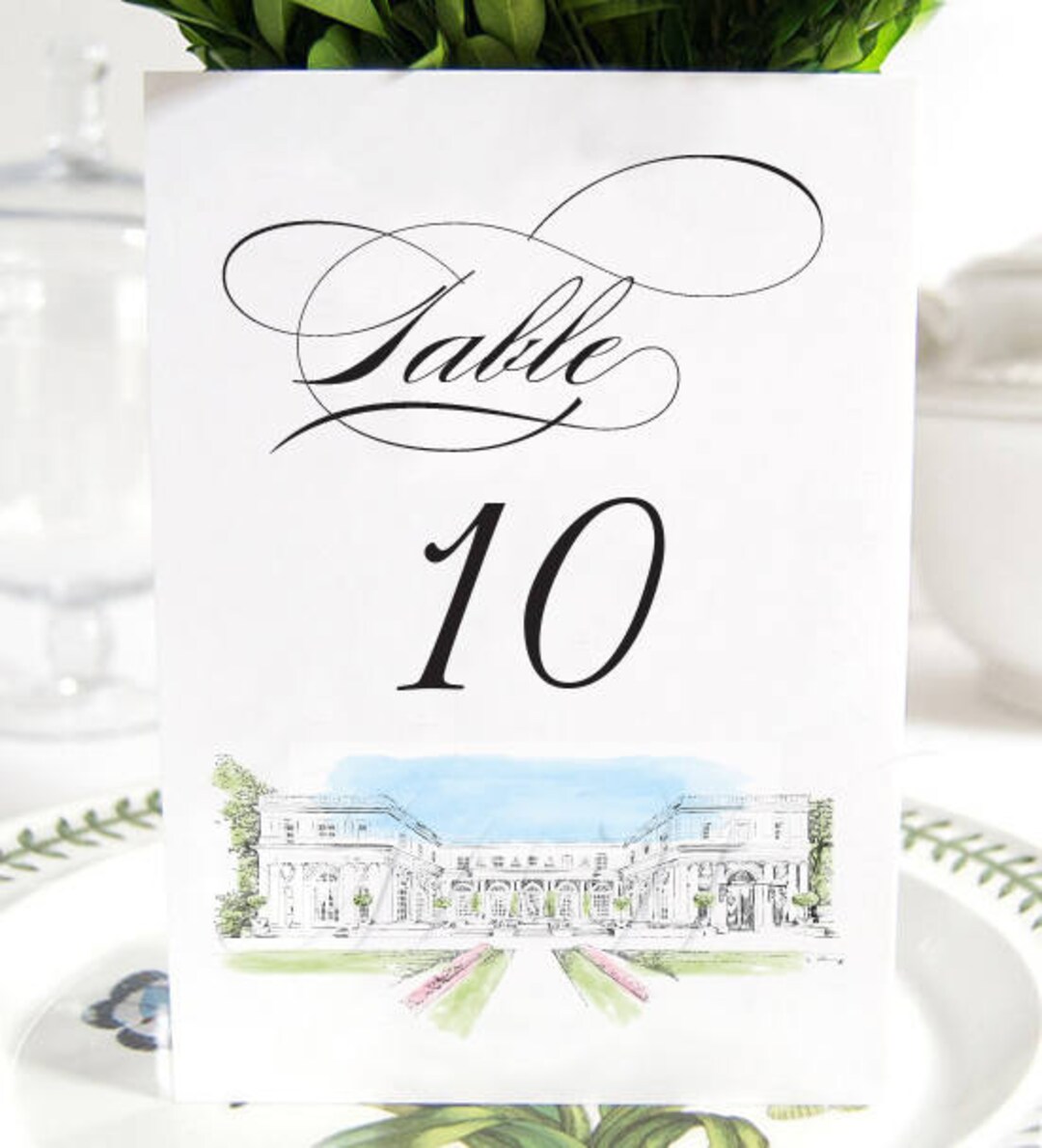 Rosecliff Manor Table Numbers, Rhode Island Wedding Tables (1-10) - Etsy