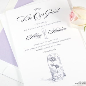 Beauty and the Beast Wedding Invitation Set Printable - Etsy