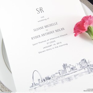 St Louis Skyline Wedding Programs (set of 25 cards)