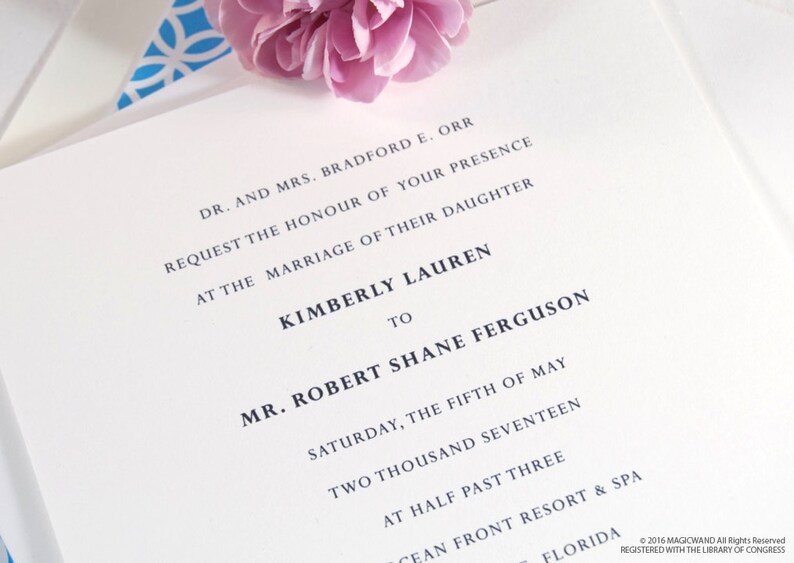 Jacksonville Florida Skyline Wedding Invitation Package sold Etsy