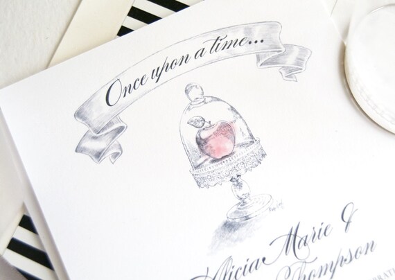 Snow White Disney Fairytale Wedding Invitation Quinceanera Etsy