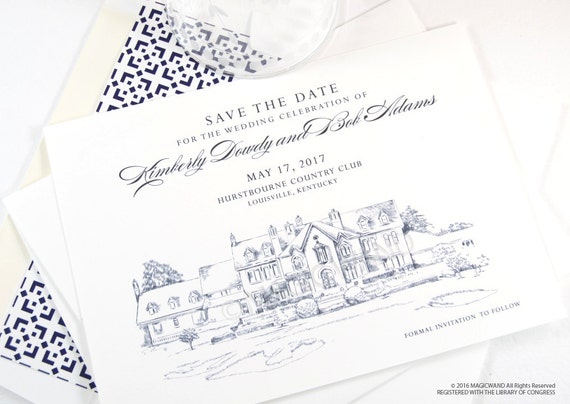 Hurstbourne Country Club Louisville Kentucky Wedding Save The Etsy