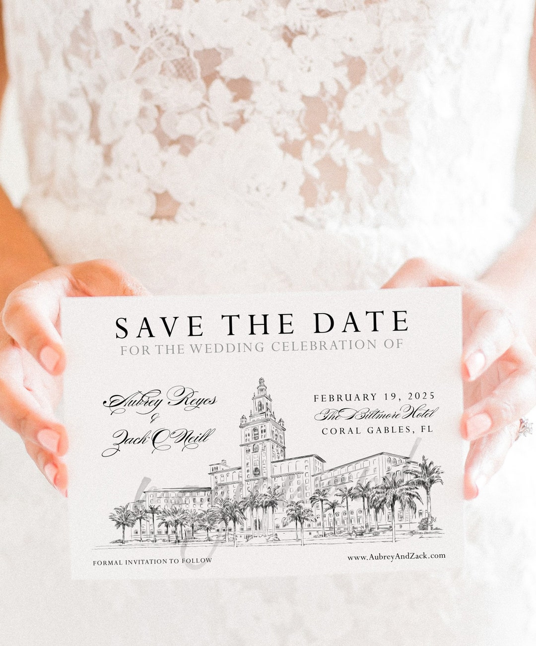 Tarjetas de invitación para boda del Hotel Biltmore Miami: Dibujadas a mano  (Juego de 25) - Etsy México, image size:1080x1302