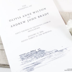 Laguna Skyline Wedding Programs (set of 25 cards)