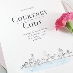 Milwaukee Skyline Wedding Programs (set of 25 programs)