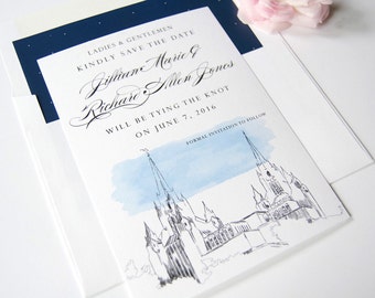 San Diego Mormon Temple LDS Save the Date Cards (set of 25 cards)