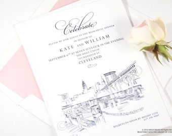 Cleveland Skyline Save the Date Cards (set of 25 cards)