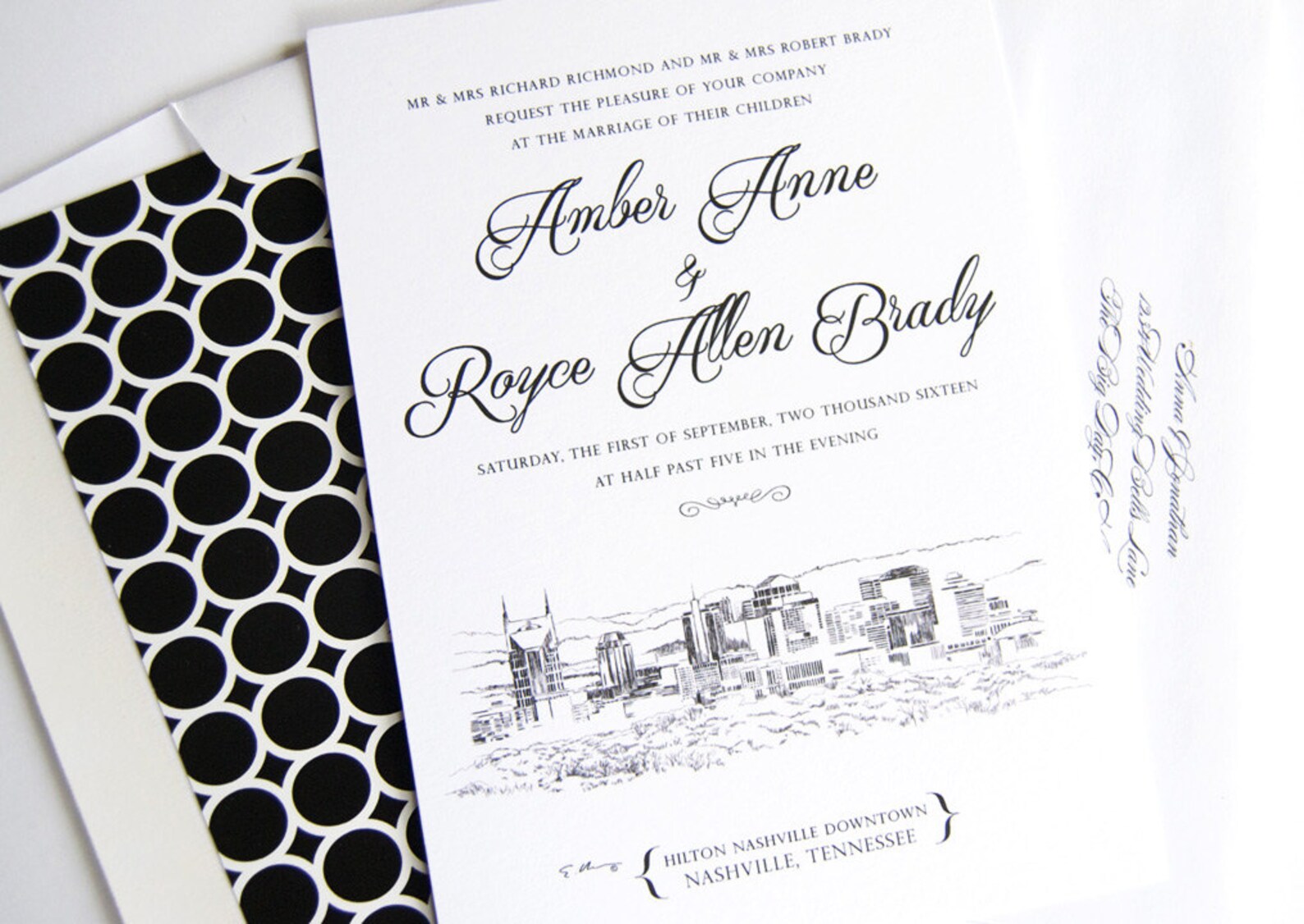 Nashville Wedding Invitations Nashville Skyline Wedding Etsy