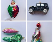 Christopher Radko Ornaments, Clown, Car, Fish, Alligator, Seal
