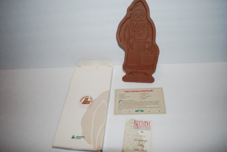 Sale Vintage Longaberger Cookie Mold Father Christmas Cookie Chocolate Soap Mold Supply Cookie