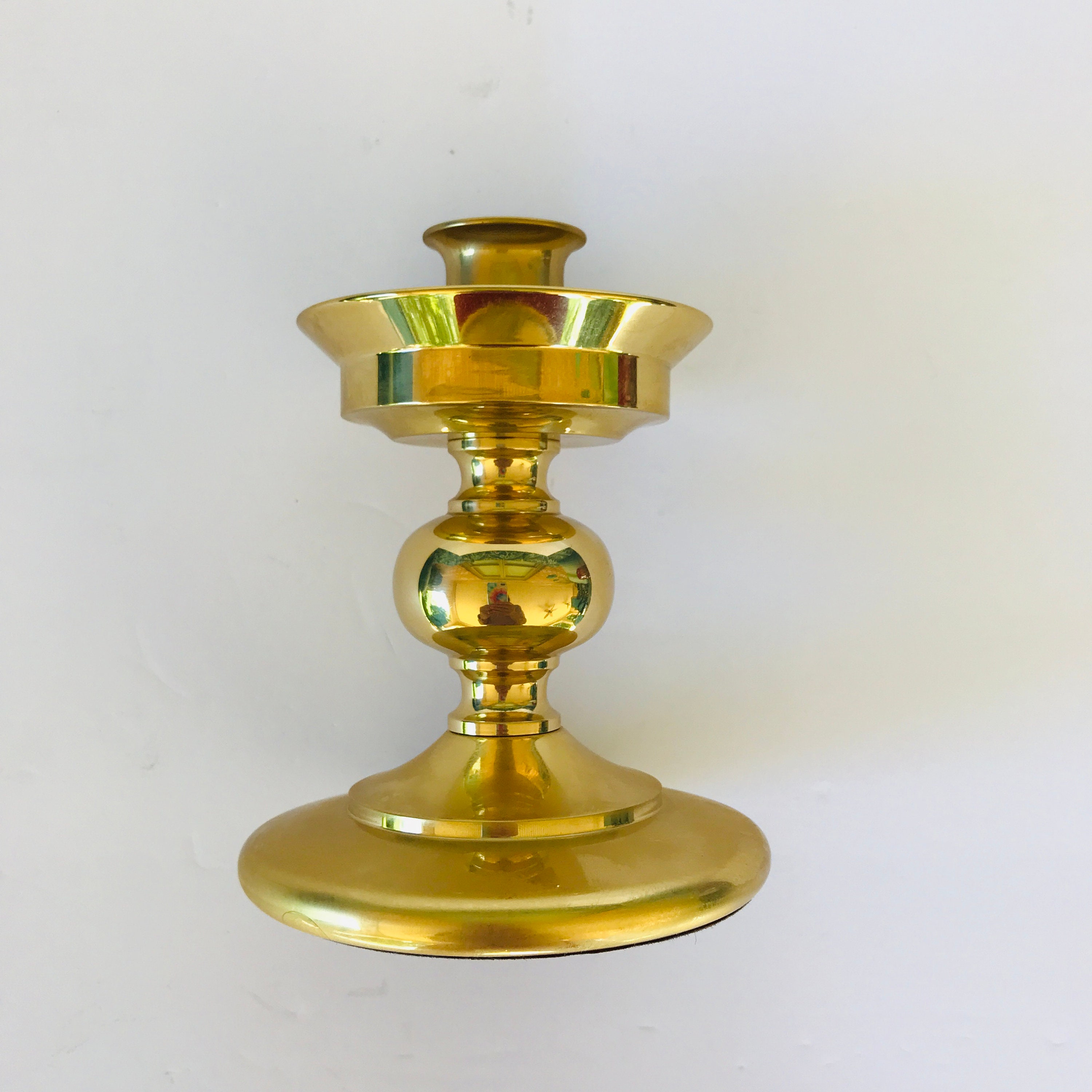 Waterford Crystal Brass Candlestick Holder Etsy