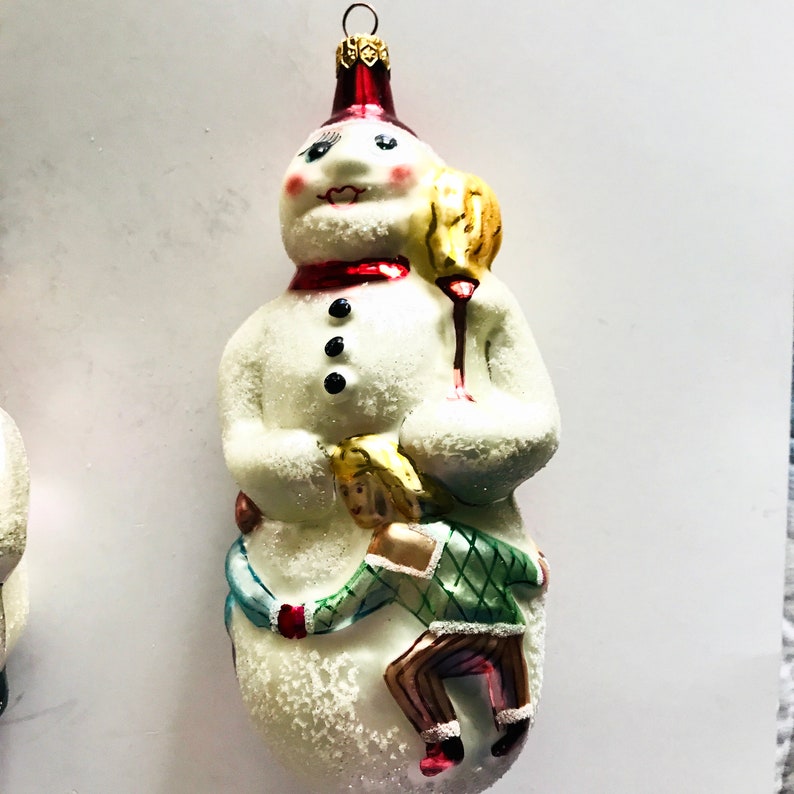 Christopher Radko Snowman Ornaments Set of 2