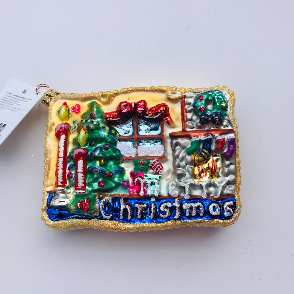 Christopher Radko Ornaments Muffy Post Card Two Face Sided Etsy