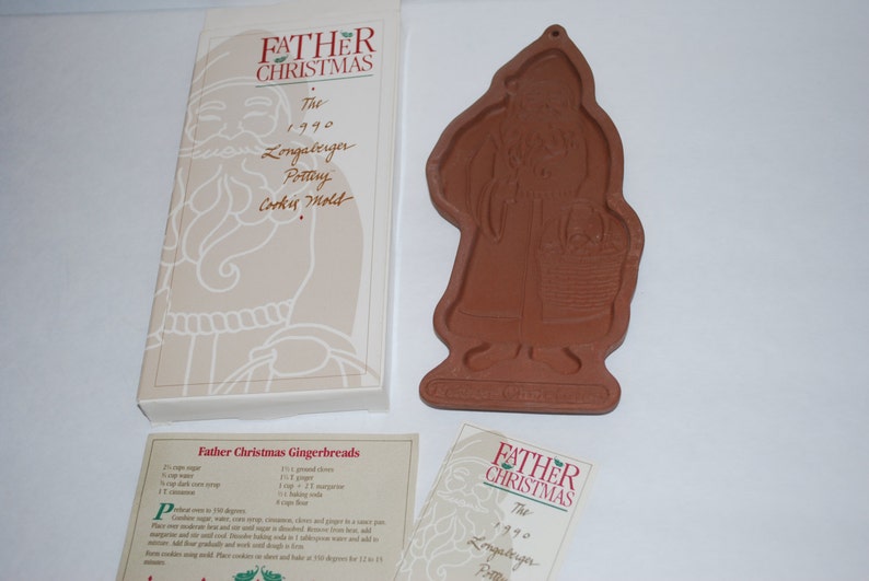 Sale Vintage Longaberger Cookie Mold Father Christmas Cookie Chocolate Soap Mold Supply Cookie
