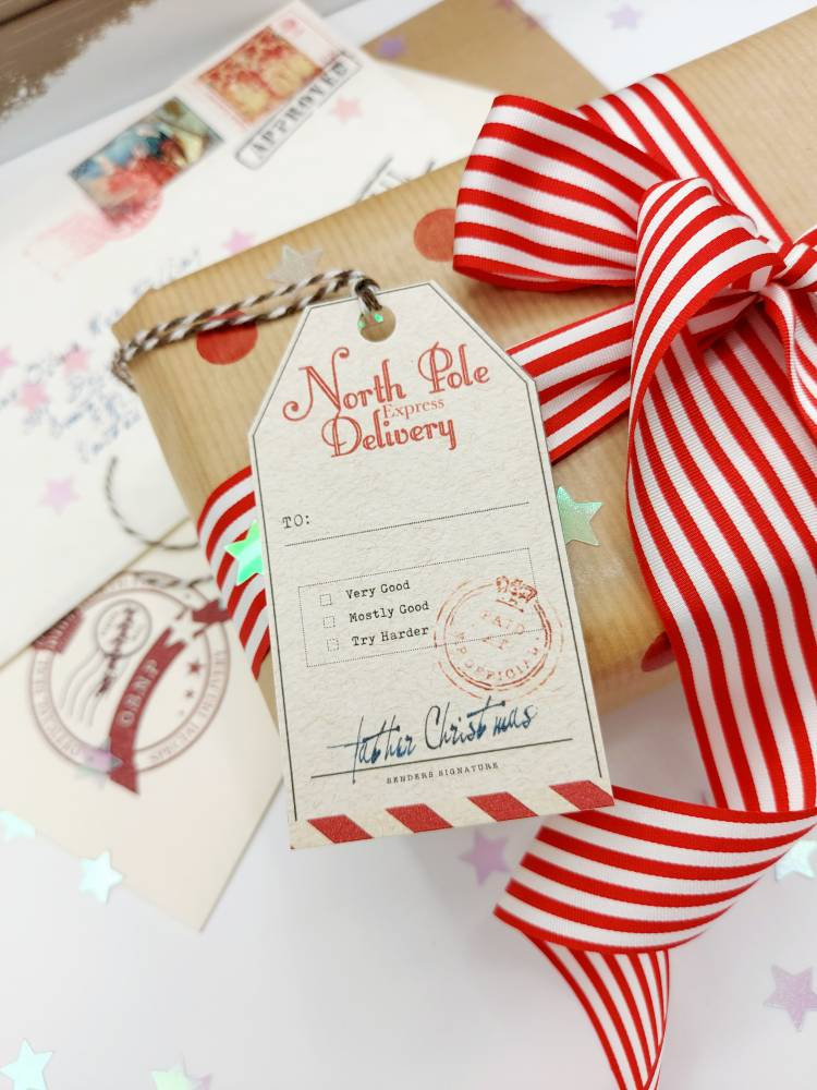 Personalised Christmas Tags Santa Gift Tags Traditional - Etsy UK