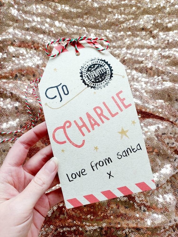 Extra Large Giant Christmas Tag - Jumbo Santa Gift Tag