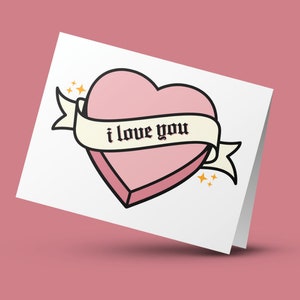 I Love You Card, Anniversary Gift, Anniversary Card