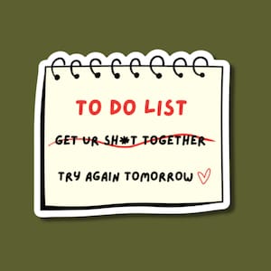 To Do List Sticker, Vinyl Sticker, Laptop Sticker, Water Bottle Sticker