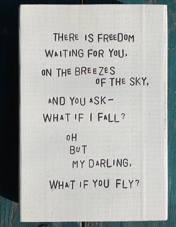 Wildwords Solid Wood Art Block Sign There Is Freedom Etsy Wildwords Solid Wood Art Block Sign There Is Freedom Etsy