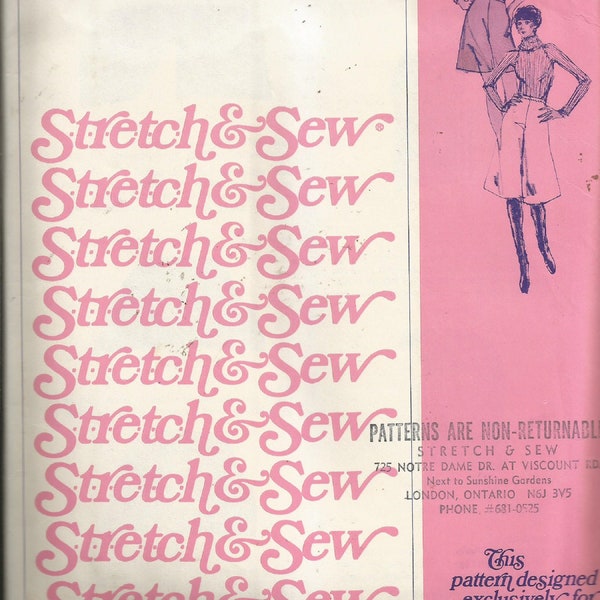 Misses PANTS, SKIRT and Gaucho Sewing Pattern -  Stretch & Sew PATTERN 735 - by Ann Person - Hip Sizes 30-32-34-36-38-40 - Uncut - c. 1975