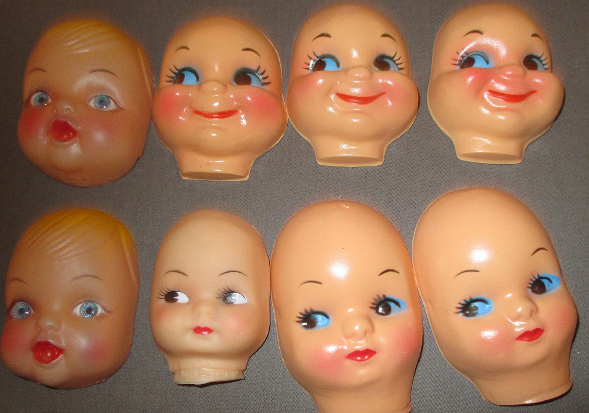 Lot of Vintage Assorted DOLL Making CRAFT SUPPLIES Doll Heads Doll Hands  Fibre Craft 7 1/2 Doll Doll Faces 