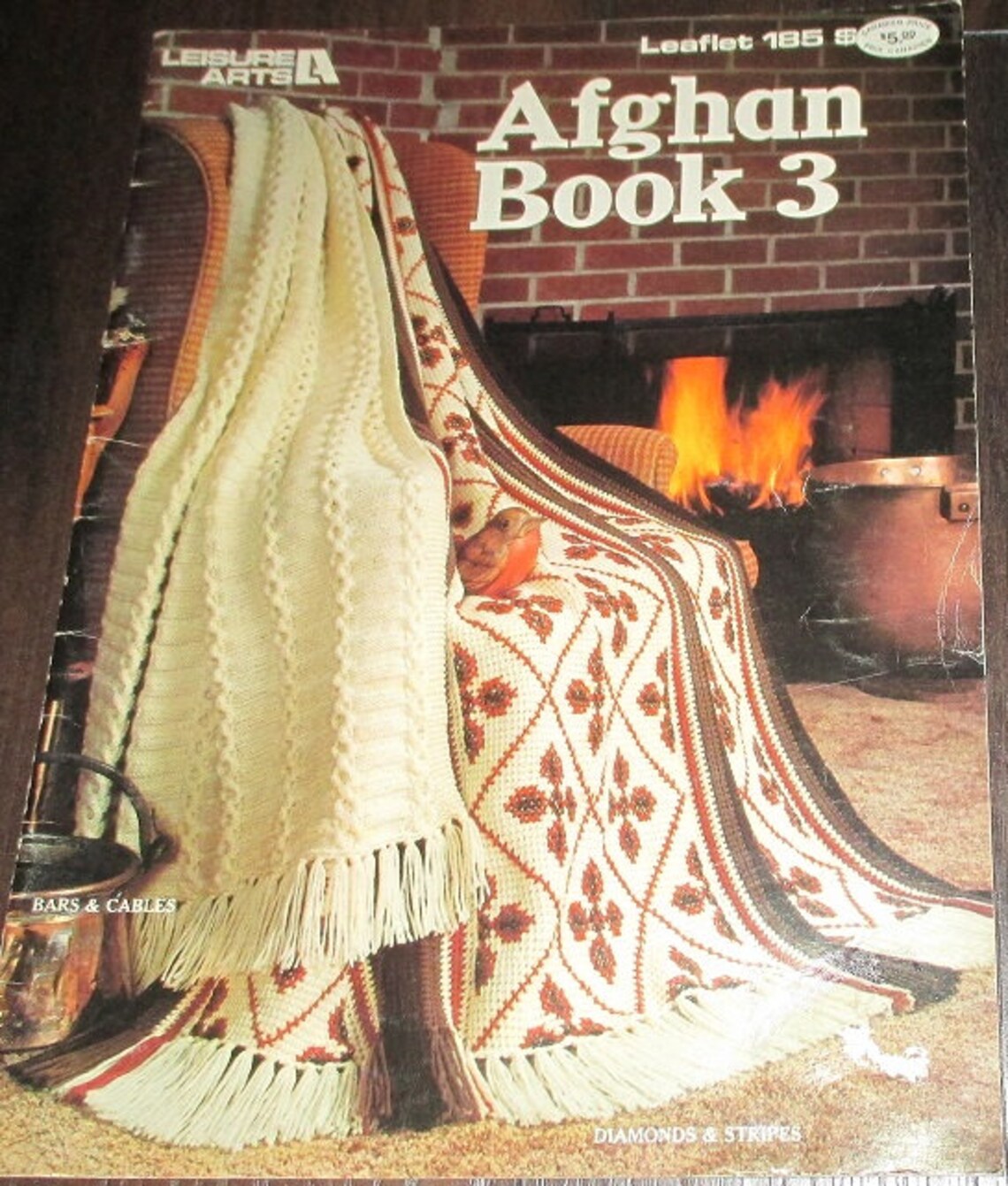 Vintage CROCHET/KNIT AFGHAN Book 3 Leaflet 185 1981 Etsy