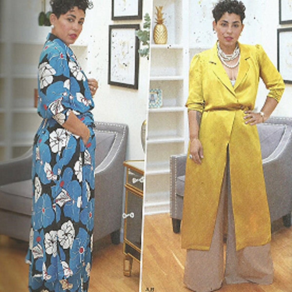 Simplicity MIMI G Style Sewing Pattern K8985 - Misses/Women's DUSTER or DRESS and Pants - Size 10-18 - Uncut