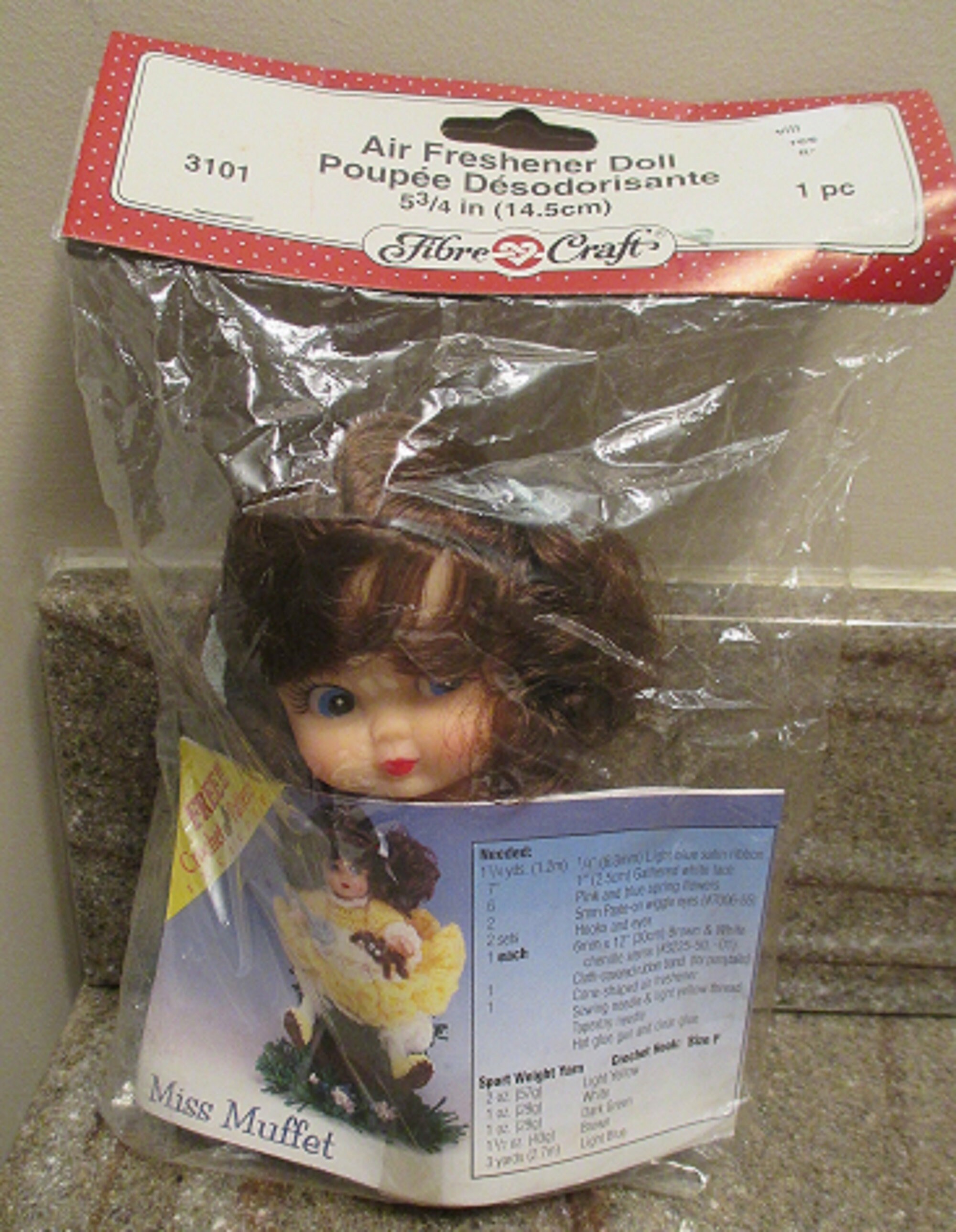 Vintage AIR FRESHENER DOLL 3101 Fibre Craft 5 3/4 In. 14.5cm C. 1992
