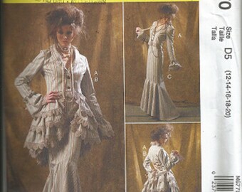 Misses Victorian COSTUME PATTERN - McCall's Costumes Pattern M6770 - Misses Jacket, Bustle/Capelet, Skirt, Pants - Cosplay - Size 12-20