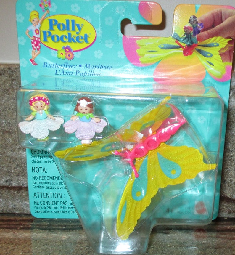 17914 1998 Bluebird Toys c - Playset Collectible Toy Vintage POLLY POCKET BUTTERFLYER Mariposa New in Pkg