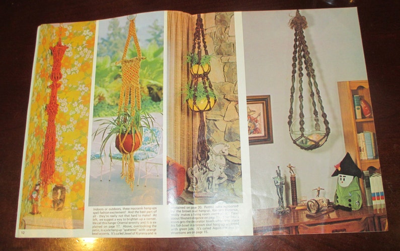 Make a Table in Macrame Pattern Book / Vintage '70
