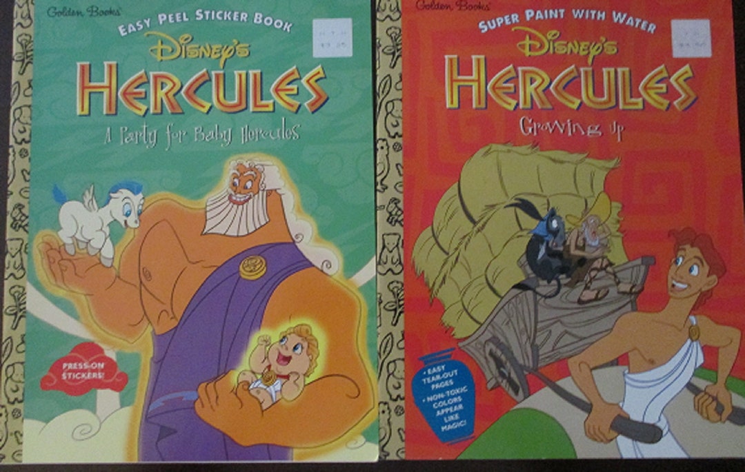Disney's HERCULES Easy Peel STICKER Book A Party for Baby Hercules