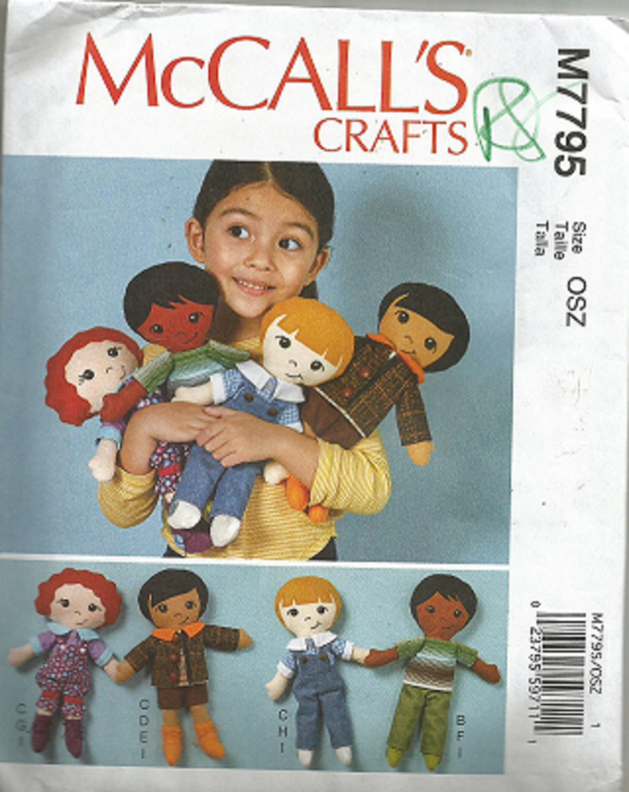 Mccall's CRAFTS Doll PATTERN M7795 Boy or Girl DOLL - Etsy