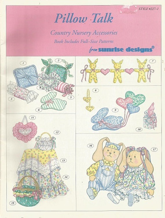 Vintage Sunrise Designs Style 227 Pillow Talk Country Etsy