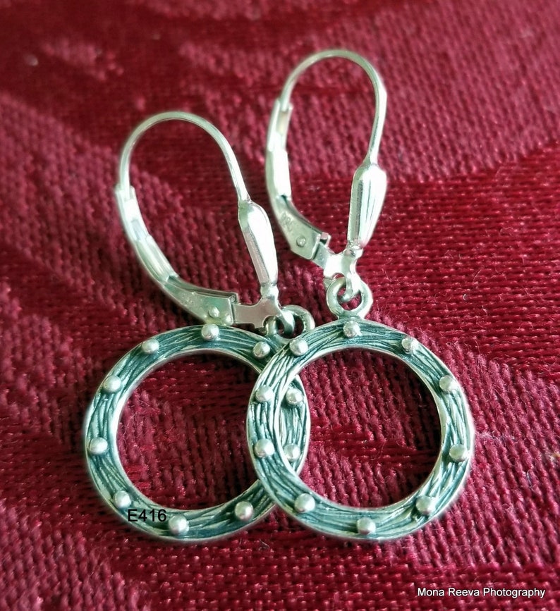 Sterling Silver Drop Earrings E416